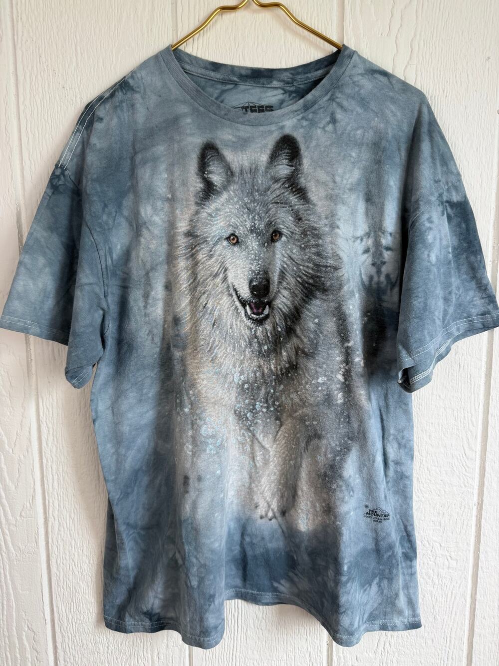Y2K The Mountain Dye Wolf Tee Nature, XL